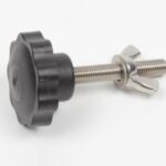 Black Plastic Ball Grip (Knob With Nut)