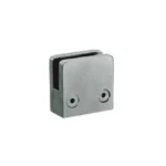 Stainless Steel Glass Fitting Flat Edge No Pin Round Base