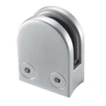 Stainless Steel Glass Fitting Round Edge With Pin Round Base