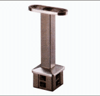 Stainless Steel Internal Rail Support Fixed Upright Flat Base